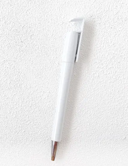 Beyaz Tükenmez Kalem Ve Telefon Tutacağı