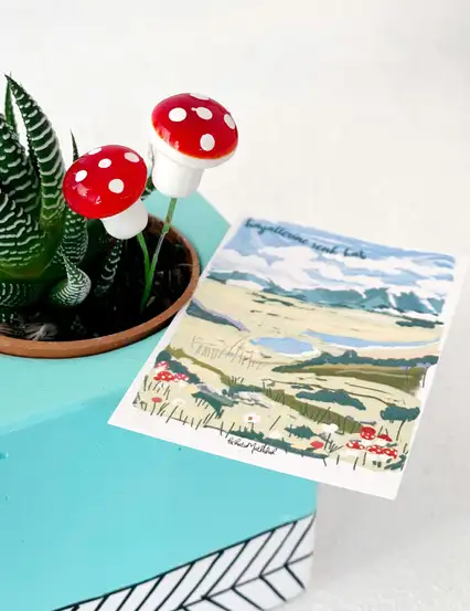 Masalsı Mantar Saksı Süsleri