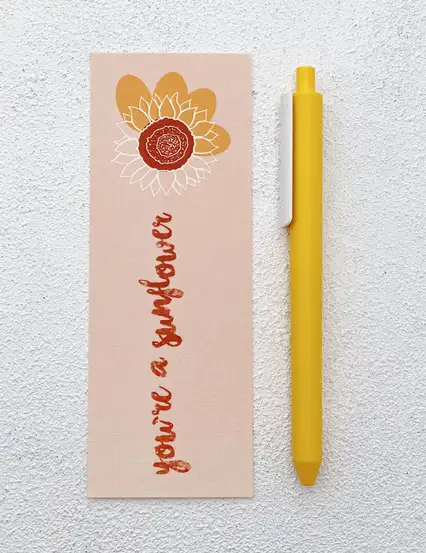 Premec - Pigra Jel Kalem Sarı & You're A Sunflower Kitap Ayracı
