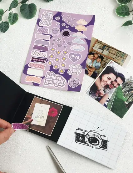 Lila Pastel Yolculuk Sticker Seti