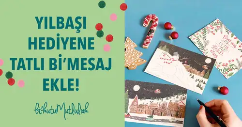 Yılbaşı Tasarımlı Hediyelik Not Kartları