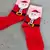 Yılbaşı Çorap Pembe Vintage Noel Baba Yeni Yıl Çorabı