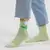 Çiçekli Zarif Kore Tarzı Kadın Soket Mint Yeşil Çorap