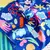 Daydream Garden Mavi Saten Fular