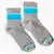 Çorap N289 - Gri Mavi Çizgili Çorap