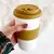 Pumpkin SPLASH Coffee Cup Silikon Kapaklı Kahve Bardağı Karamel Beyaz