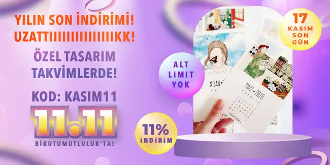 Özel Tasarım Takvimlerde Efsane Kasım İndirimi!