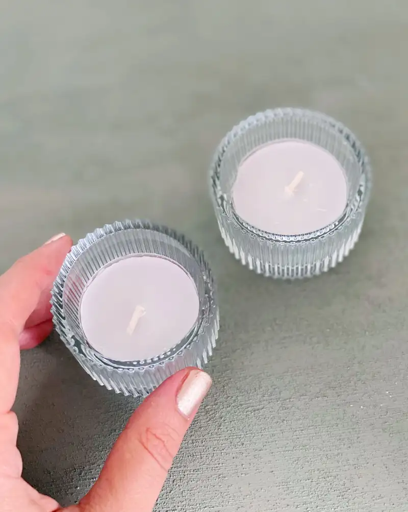 Ikea Finsmak Beyaz Kokulu Tealight Mumluk Seti 2'li Bikutumutluluk