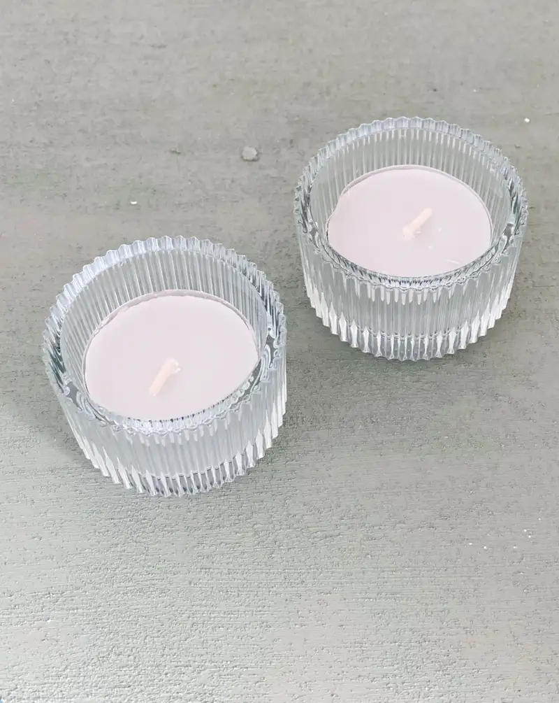 Ikea Finsmak Beyaz Kokulu Tealight Mumluk Seti 2'li Bikutumutluluk