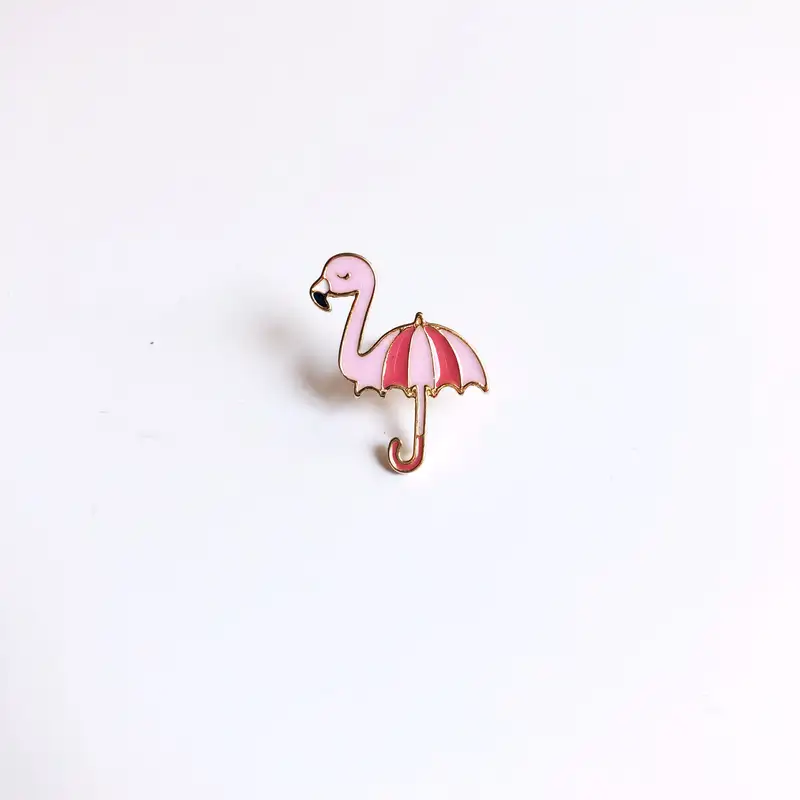 Flamingo şemsiye Rozet