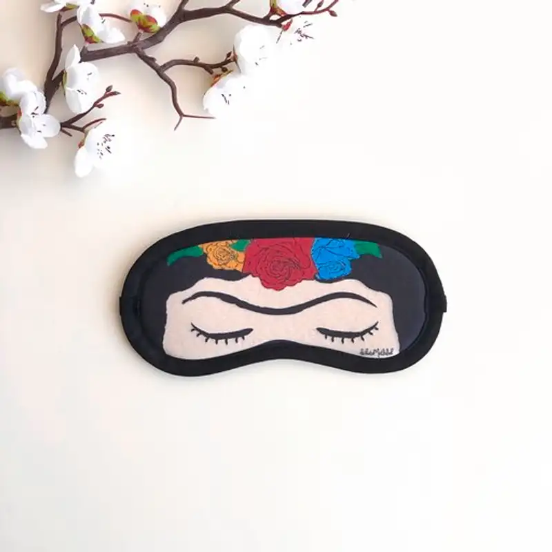Frida Çiçekli Uyku Göz Bandı