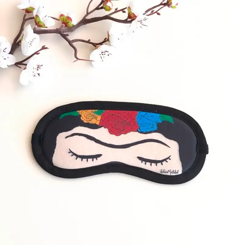 Frida Çiçekli Uyku Göz Bandı