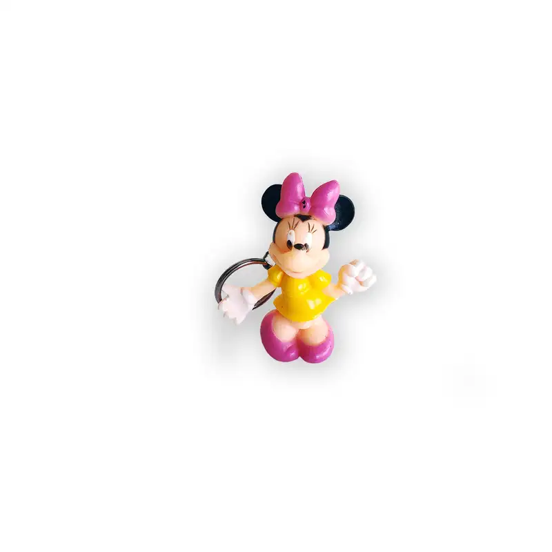 Minnie mouse pembe fiyonklu fare anahtarlık