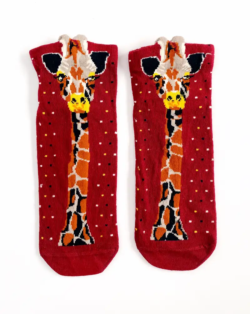 Çorap N076 Kahverengi Batik Zürafa Çorap