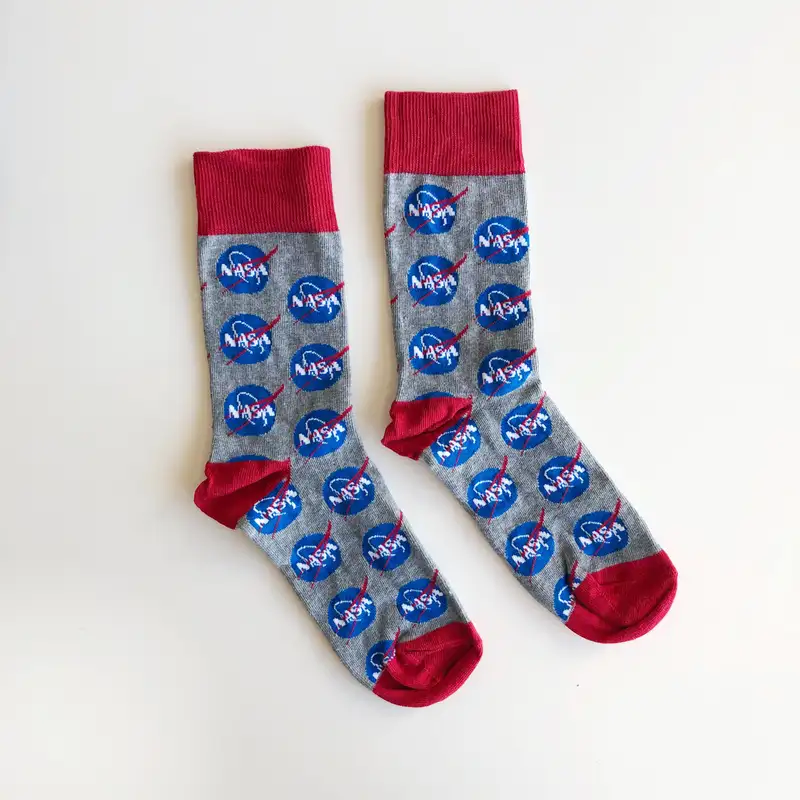 Çorap N017 Nasa serisi - Kırmızı Dünyalar  Gri Nasa Çorap