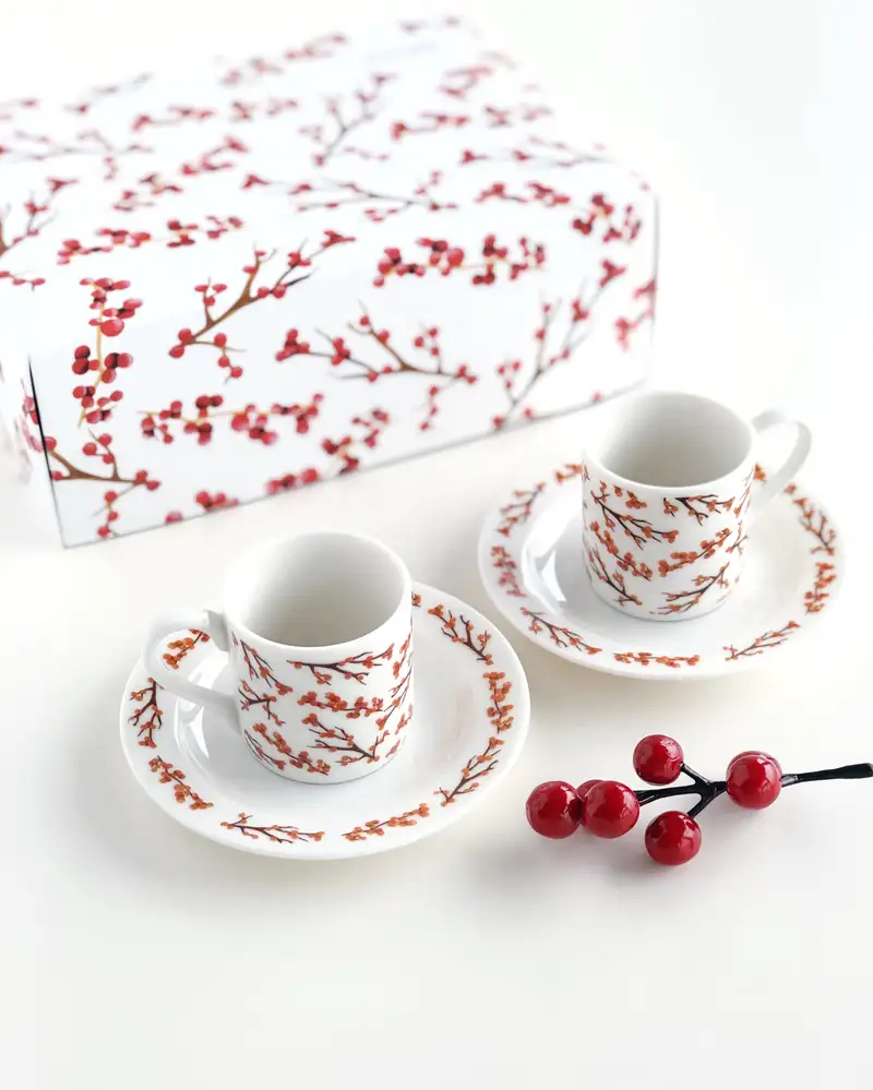 Porselen Türk Kahvesi Fincanı set n001 - Kokina