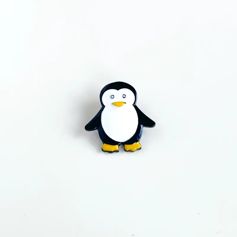 cool penguen rozet