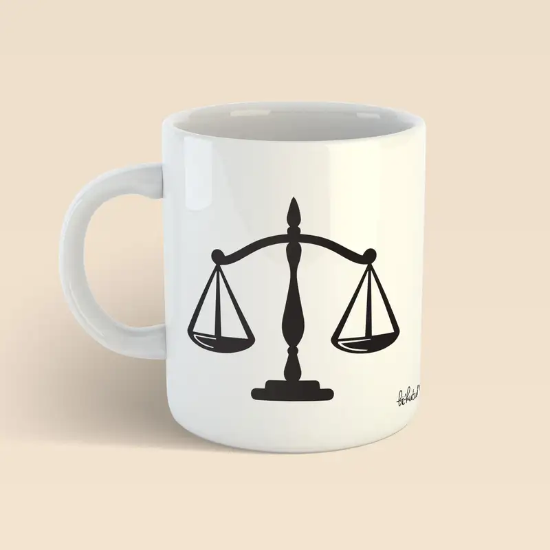 Avukat hediyeleri - adalet terazisi avukat kupa