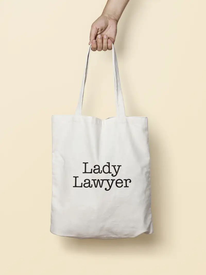 Avukat hediyeleri - Lady Lawyer kadın avukat bez çanta