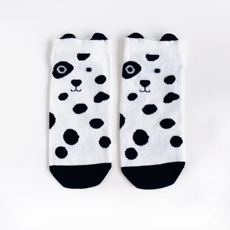 Çorap N114 - Dalmaçyalı siyah beyaz Köpek Babet Çorap