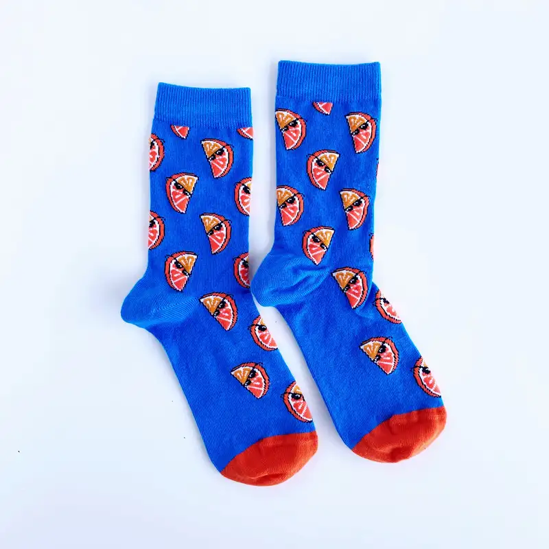 Çorap N123 - Yazlıkçı Portakallar Mavi Çorap