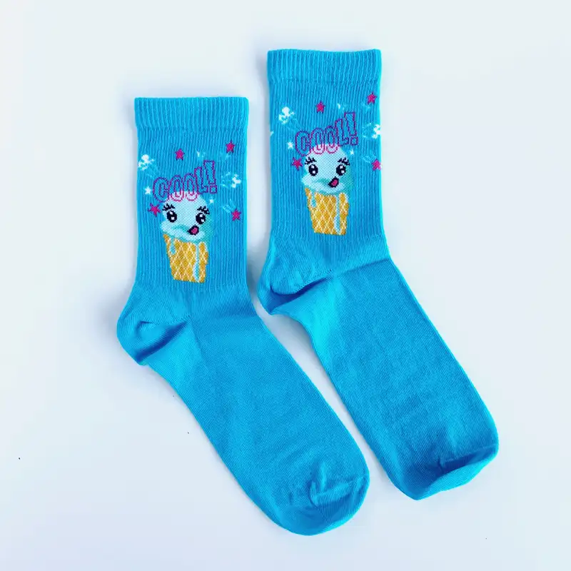Çorap N129 - Cool Dondurma Mavi Çorap