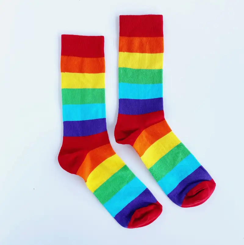 Çorap N132 - Rengarenk şerit renkli Çorap