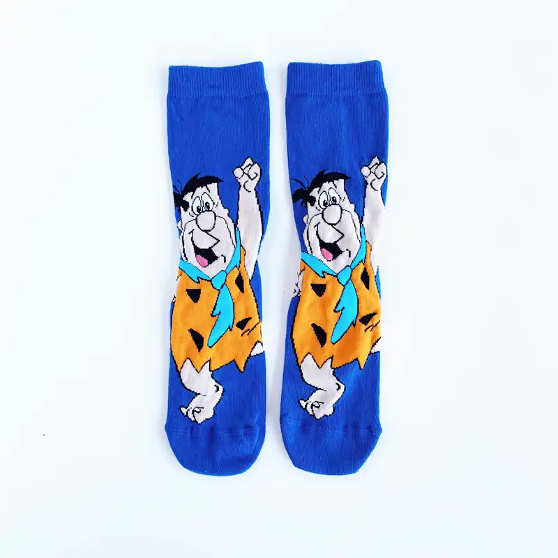 Çorap N153 - Taş Devri Flintstones Fred Çakmaktaş Mavi Çorap