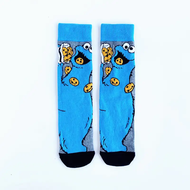 Çorap N155 - Susam Sokağı Kurabiye Canavarı Mavi Çorap