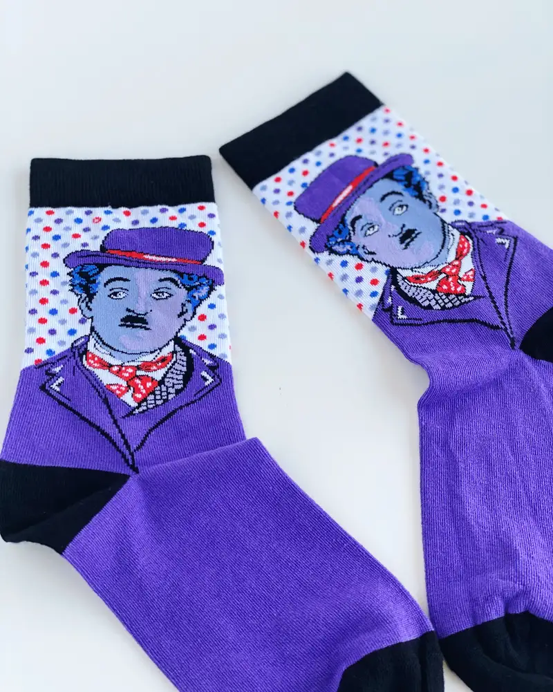 Çorap N167 - Mor Charlie Chaplin Çorap