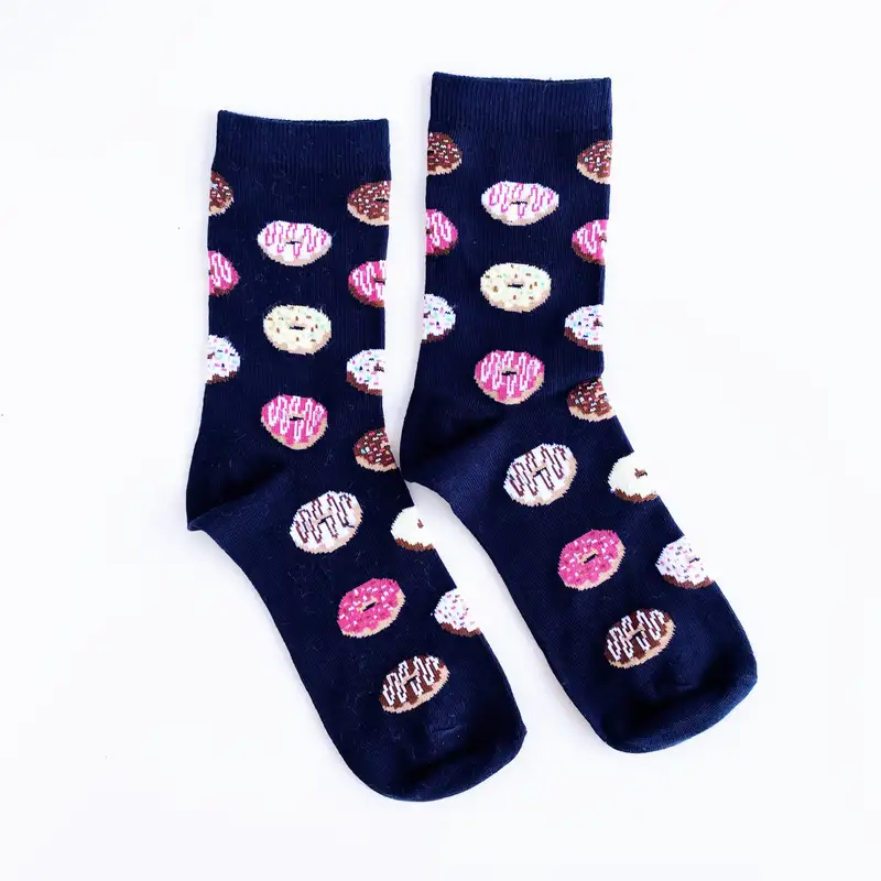Çorap N189 - Lezzetli Donutlar Lacivert Çorap