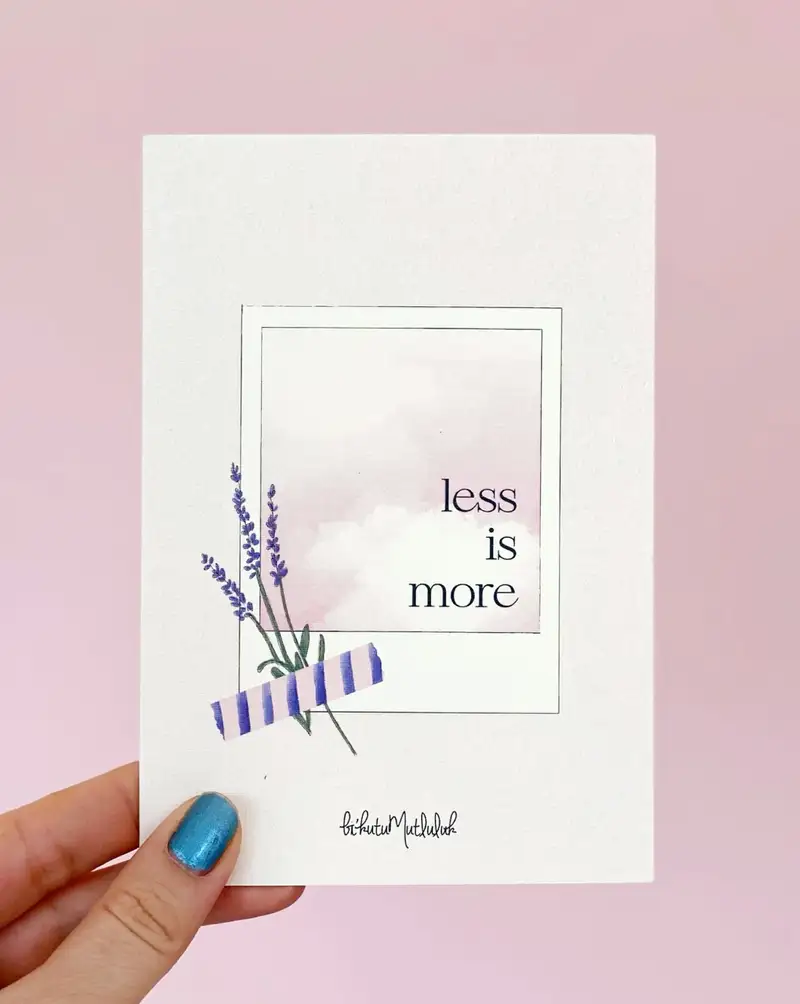 Less is More Motto Kartı Kartpostal